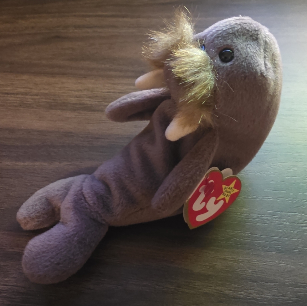 TY Beanie Babies Walrus Plush Toy - Gray